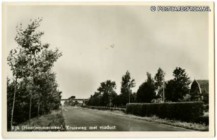 Haarlemmermeer, Rijk. Kruisweg met viaduct ansichtkaart: Haarlemmermeer, Rijk. Kruisweg met viaduct