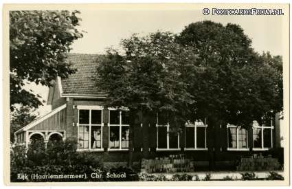 ansichtkaart: Haarlemmermeer, Rijk. Chr. School