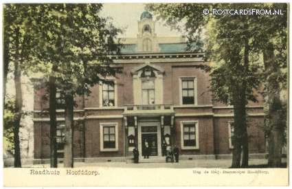 ansichtkaart: Hoofddorp, Raadhuis