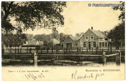 ansichtkaart: Hoofddorp, Cafe Marktzicht