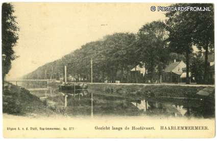 ansichtkaart: Hoofddorp, Haarlemmermeer. Gezicht langs de Hoofdvaart