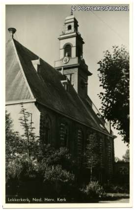 ansichtkaart: Lekkerkerk, Ned. Herv. Kerk