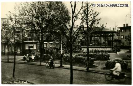 ansichtkaart: Sas van Gent, Park