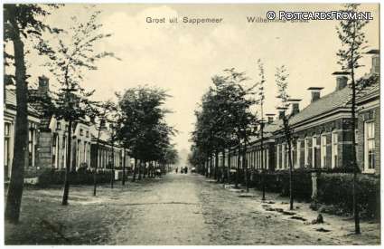 ansichtkaart: Sappemeer, Wilhelmina-straat