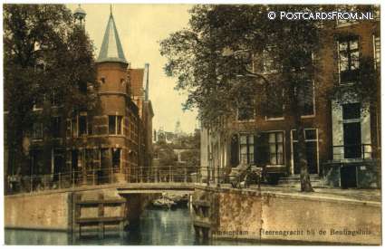 ansichtkaart: Amsterdam, Heerengracht bij de Beulingsluis