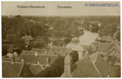 ansichtkaart: Giessen-Nieuwkerk, Panorama