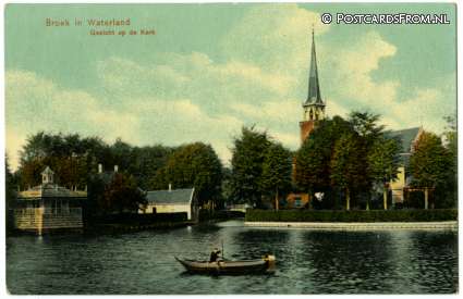 ansichtkaart: Broek in Waterland, Gezicht op de Kerk