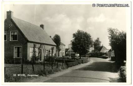ansichtkaart: De Weere, Dorpstraat