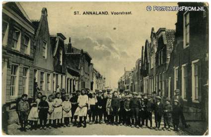Sint-Annaland, Voorstraat ansichtkaart: Sint-Annaland, Voorstraat