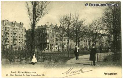 ansichtkaart: Amsterdam, Fredr. Hendrikplantsoen