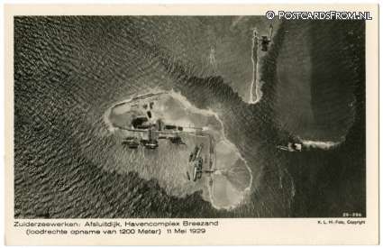 ansichtkaart: --, Afsluitdijk, Havencomplex Breezand