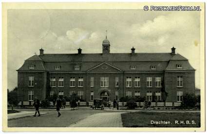 Drachten, R.H.B.School ansichtkaart: Drachten, R.H.B.School