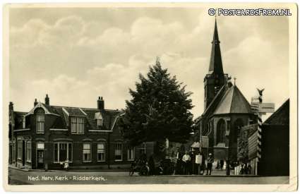 Ridderkerk, Ned. Herv. Kerk ansichtkaart: Ridderkerk, Ned. Herv. Kerk