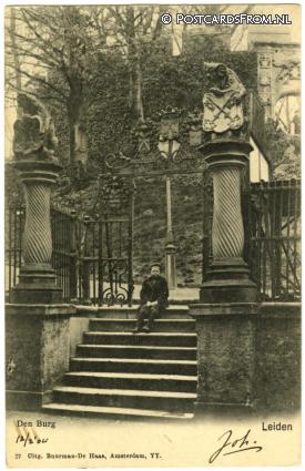 ansichtkaart: Leiden, Den Burg