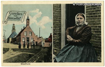 Biervliet, Stadhuis ansichtkaart: Biervliet, Stadhuis