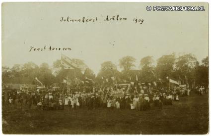 Achlum, Julianafeesten 1909. Feestterrein ansichtkaart: Achlum, Julianafeesten 1909. Feestterrein