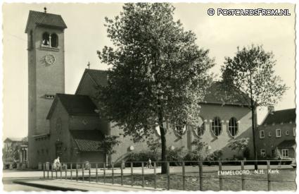 ansichtkaart: Emmeloord, N.H. Kerk