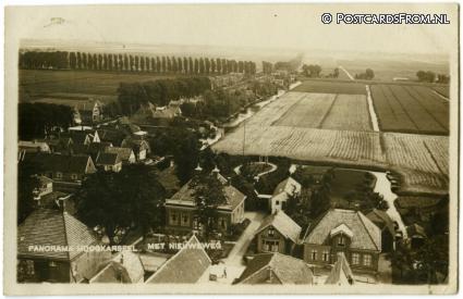 ansichtkaart: Hoogkarspel, Panorama met nieuweweg