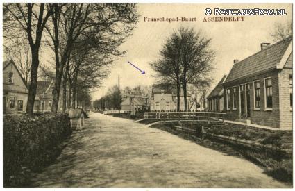 Assendelft, Franschepad-Buurt ansichtkaart: Assendelft, Franschepad-Buurt