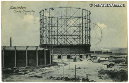 ansichtkaart: Amsterdam, Groote Gashouder