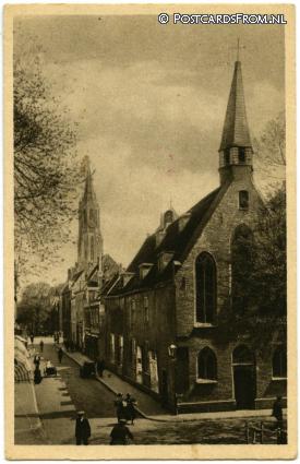 ansichtkaart: Delft, Nieuwstraat