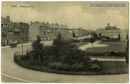 ansichtkaart: Delft, Nassauplein