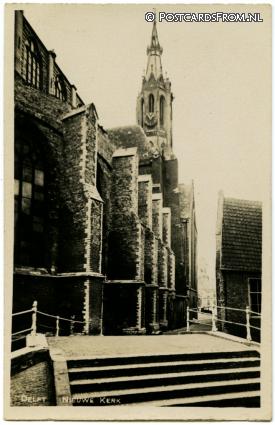 ansichtkaart: Delft, Nieuwe Kerk