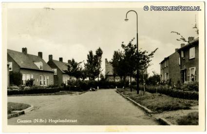 ansichtkaart: Giessen NB, Hogelandstraat