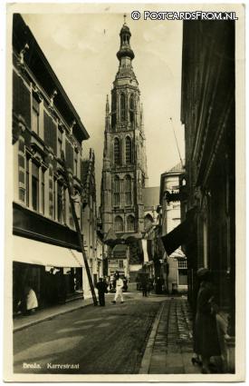 ansichtkaart: Breda, Karrestraat
