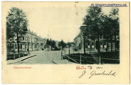 ansichtkaart: Breda, Mauritsstraat