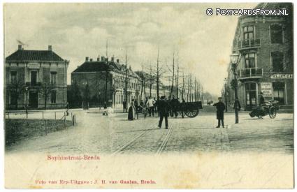 ansichtkaart: Breda, Sophiastraat