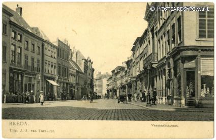 ansichtkaart: Breda, Veemarktstraat