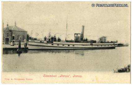 ansichtkaart: Pernis, Stoomboot 'Pernis'