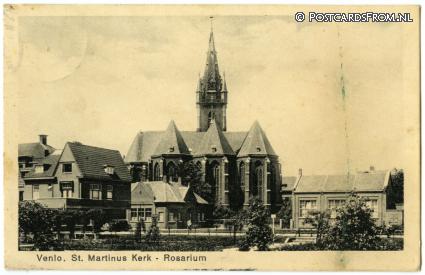 Venlo, St. Martinus Kerk - Rosarium ansichtkaart: Venlo, St. Martinus Kerk - Rosarium