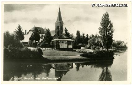 Delfzijl, Gracht met Buitensingel ansichtkaart: Delfzijl, Gracht met Buitensingel