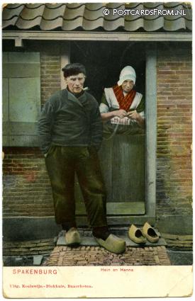 ansichtkaart: Spakenburg, Hein en Hanna