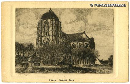 ansichtkaart: Veere, Groote Kerk