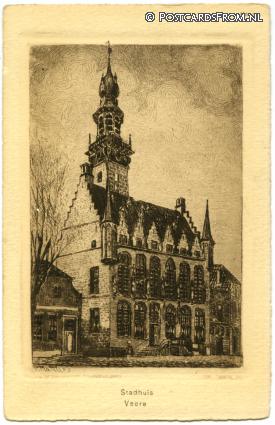 ansichtkaart: Veere, Stadhuis
