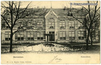 ansichtkaart: Deventer, Ziekenhuis
