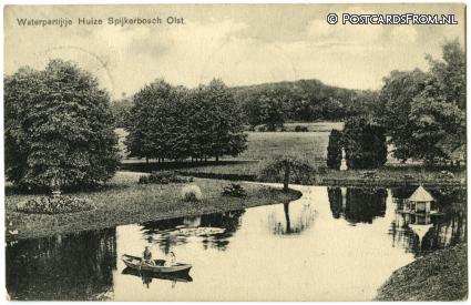 ansichtkaart: Olst, Waterpartijtje Huize Spijkerbosch