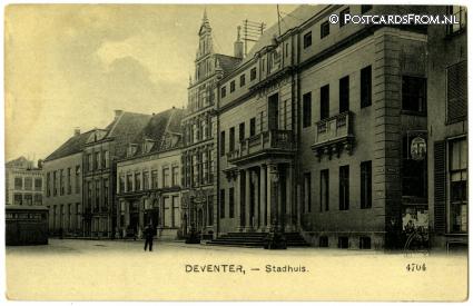 ansichtkaart: Deventer, Stadhuis