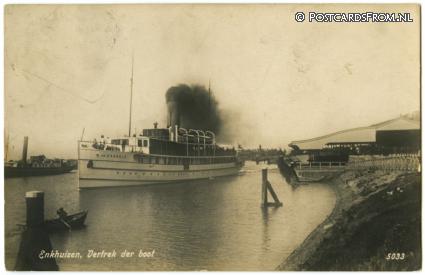 Enkhuizen, Vertrek der Boot ansichtkaart: Enkhuizen, Vertrek der Boot