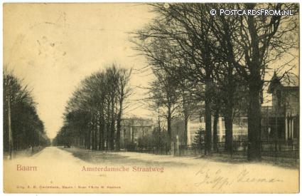 ansichtkaart: Baarn, Amsterdamsche Straatweg