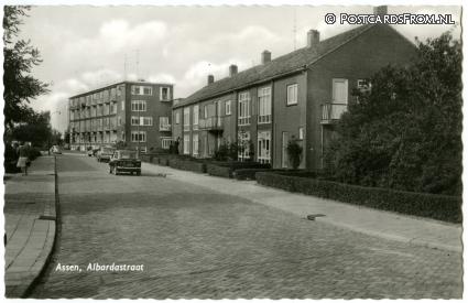 ansichtkaart: Assen, Albardastraat