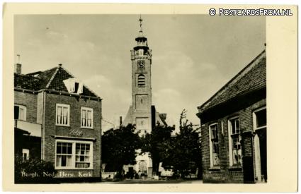 ansichtkaart: Burgh-Haamstede, Burgh. Ned. Herv. Kerk
