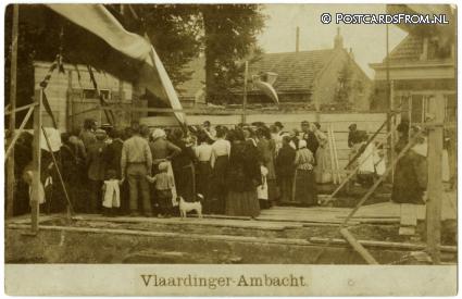 Vlaardingerambacht, Eerste steenlegging nieuwe Raadhuis ansichtkaart: Vlaardingerambacht, Eerste steenlegging nieuwe Raadhuis