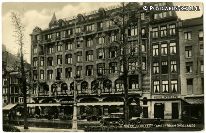 ansichtkaart: Amsterdam, Hotel 'Schiller'