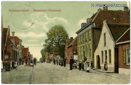ansichtkaart: Mijnsheerenland, Dorpstraat. Oosteinde
