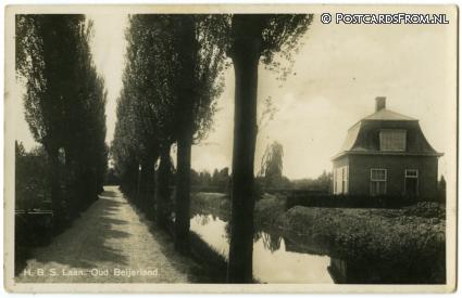 ansichtkaart: Oud-Beijerland, H.B.S. Laan