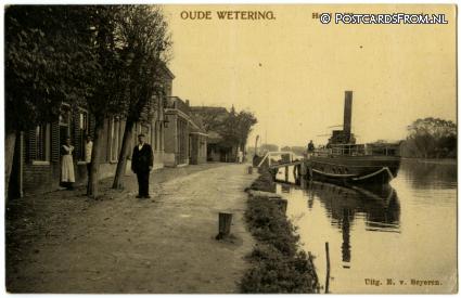 ansichtkaart: Oude Wetering, Hotel 't Wapen van Alkemade